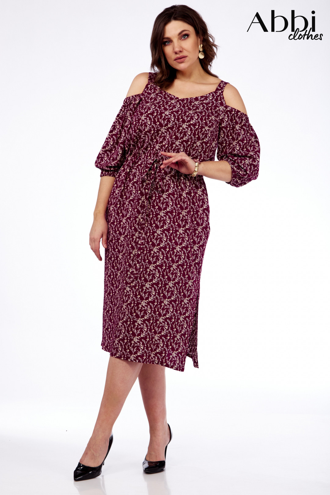 Платье Abbi style 1005 бордо